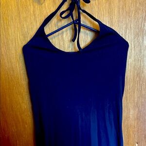 Elegant Navy Halter dress great for these hot Summer days